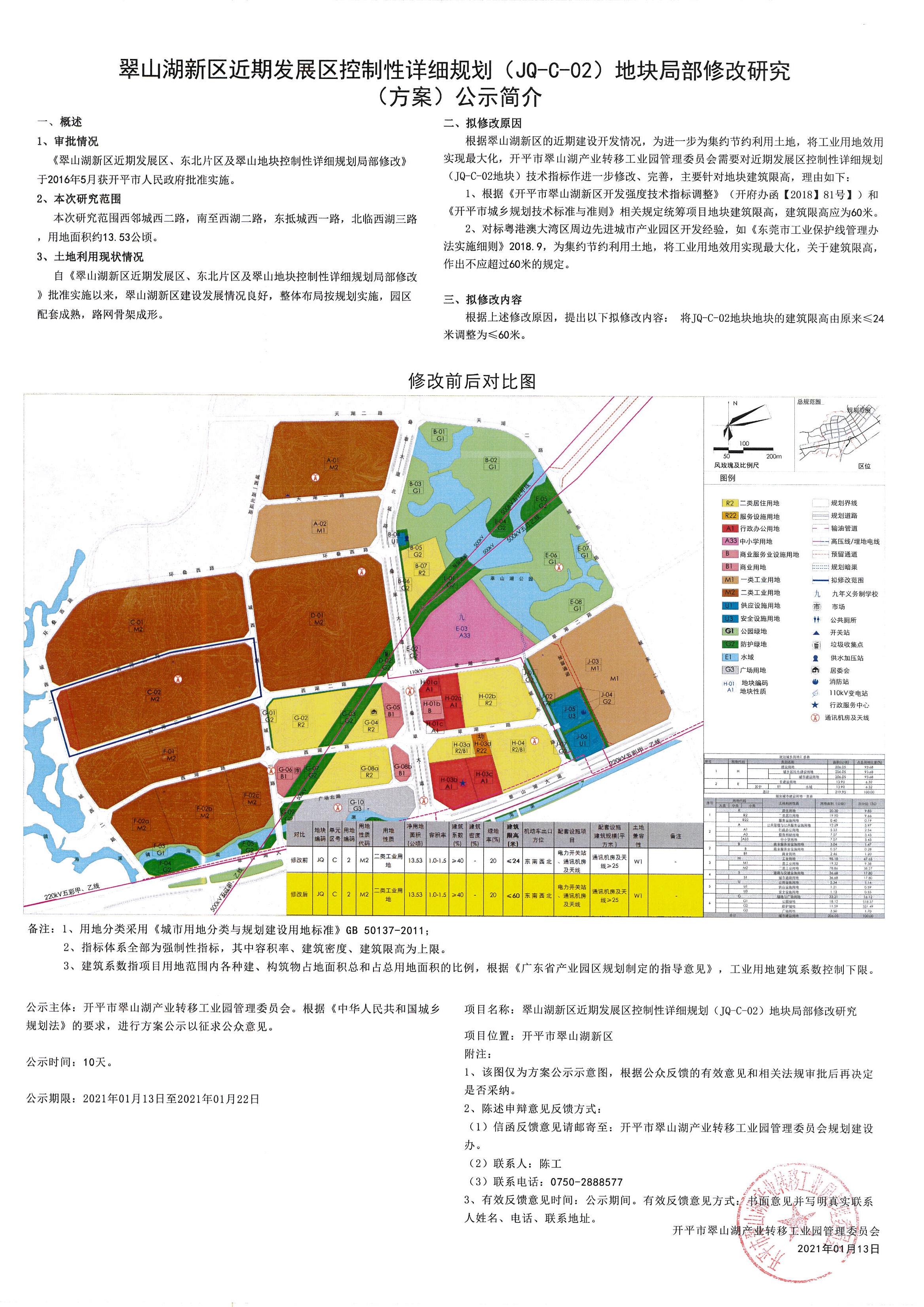 《翠山湖新區(qū)近期發(fā)展控制性詳細規(guī)劃(JQ -C-02 地塊)技術(shù)指標調(diào)整研究》公示.jpg